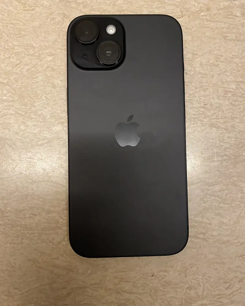 Back of an iPhone 15